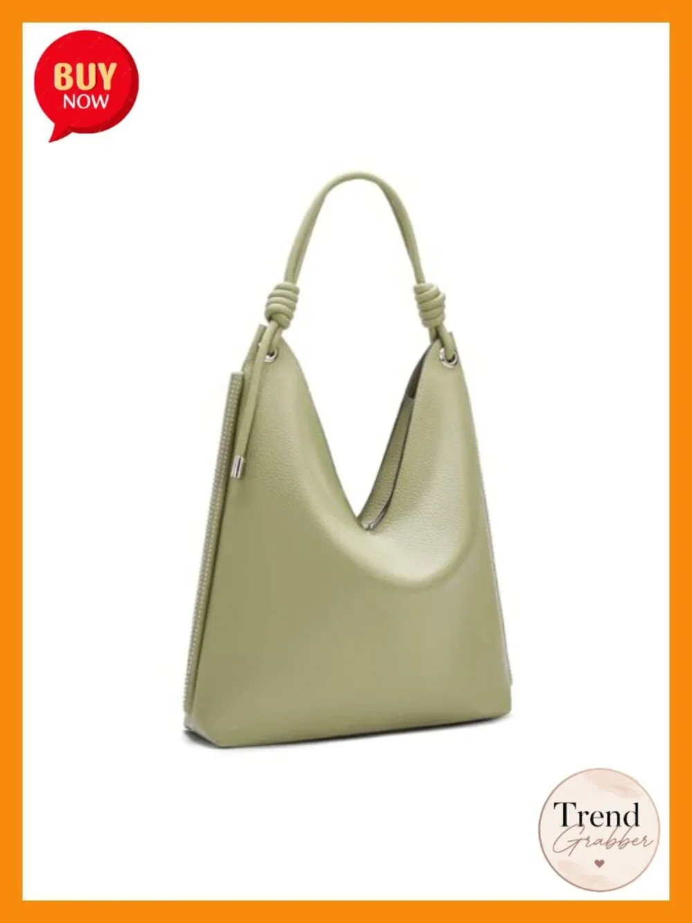 PU Leather Hobo Bag Soft Slouchy Top Handle Knot Strap Shoulder Purse